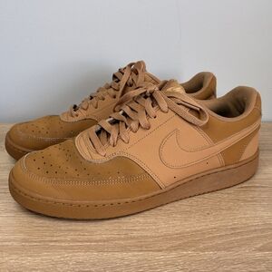 Nike Court Vision Low 'Flax Twine' Mens Tan/Brown Low-top Sneakers Size 10.5
